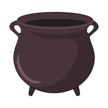 Witches cauldron, pot vector design isolated on white background Illustrazione stock