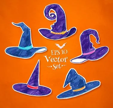Witches hats Stock Illustration