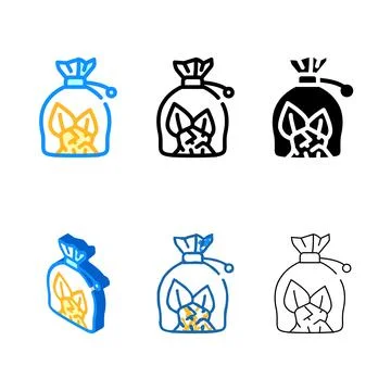 Witches pouch color icon vector styles flat イラスト素材