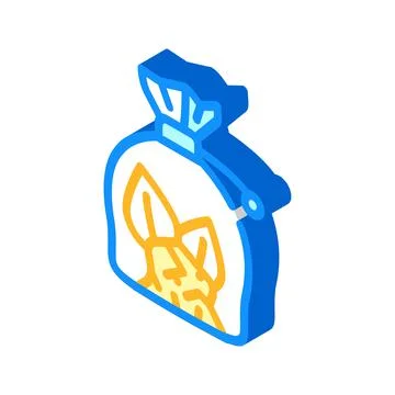 Witches pouch isometric icon vector illustration color 스톡 일러스트