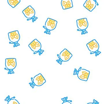 Witches pouch vector seamless pattern flat Stock Illustration