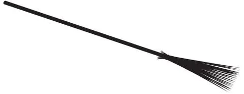 Witch's Broomstick Stock Illustration