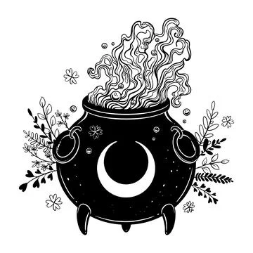 Witch's Cauldron Stock Illustration