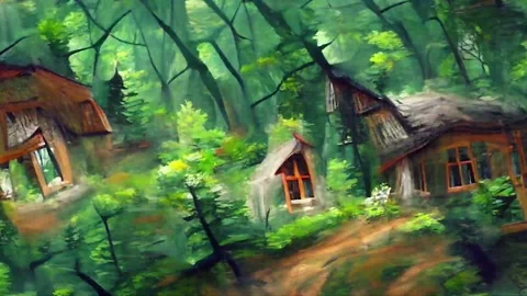 WITCHS COTTAGE Background Background Loop Stock Footage 212511905