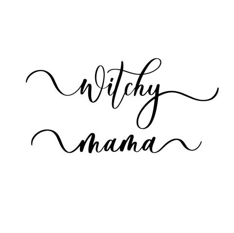 Witchy mama - vector brush calligraphy banner. Stock Illustration