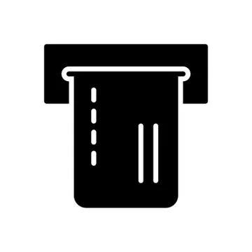 Withdraw glyph flat icon Stock Illustration