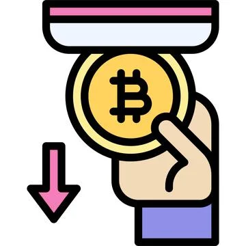 Withdraw icon, Cryptocurrency related vector Stock Illustration