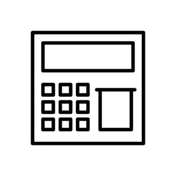 Withdraw thin line icon Stock Illustration