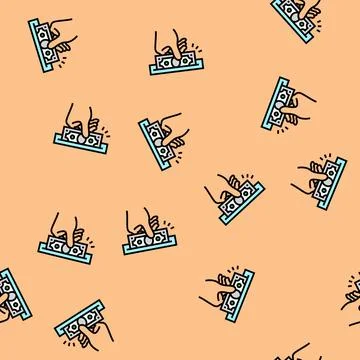 Withdraw vector seamless pattern イラスト素材