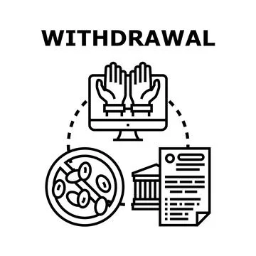 Withdrawal concept experiencing digital confinement and substance abstinence Stock Illustration