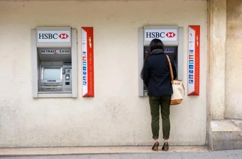 Withdrawing money Stock Photos