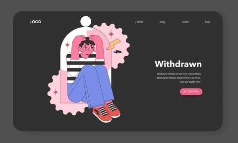 Withdrawn concept. Flat vector illustration Stock Illustration