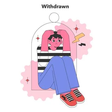 Withdrawn concept. Flat vector illustration Stock Illustration