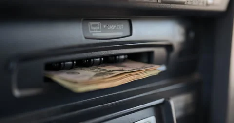 Withdrawn Money Dollars Stock Footage 159834991