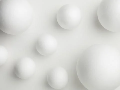Withe ball shapes Stock Photos