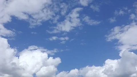 Withe Clouds Blue Sky Time Lapse Stock Footage 76822252