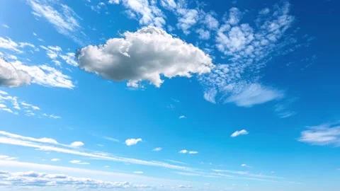Withe Clouds Blue Sky Time Lapse 4K Video Stock Footage 316227967