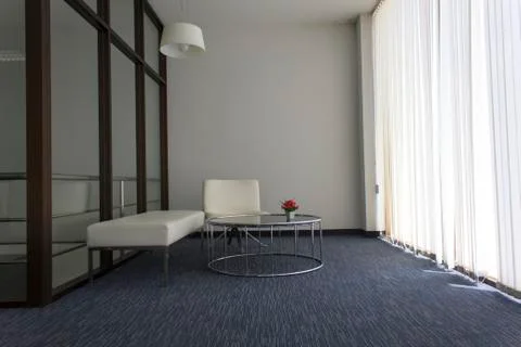 Withe colors with chair table Foto stock