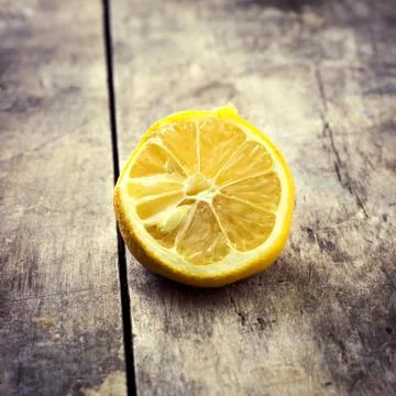 Withered half lemon Stock Photos