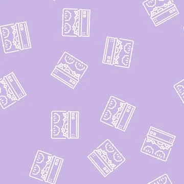 Withering tea leaves line seamless pattern Stockillustratie