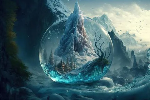 Within A Trinket's Pocket Dimension, Within A Valley Stock Illustration