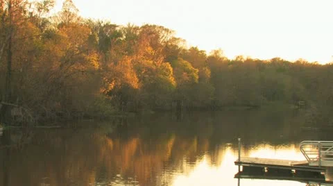 Withlacoochee River at Sunset Clip 2 Видео 20614694