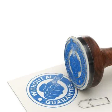 Without AI Guarantee Stock Illustration