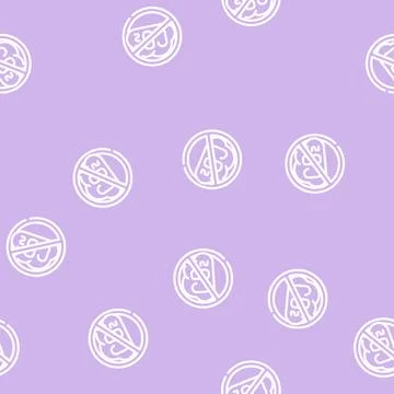 Without carbon dioxide emissions line vector seamless pattern Illustrazione stock