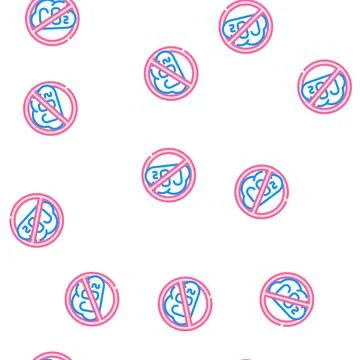 Without carbon dioxide emissions vector seamless pattern Illustrazione stock