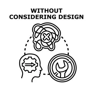 Without considering design concept vector illustration イラスト素材