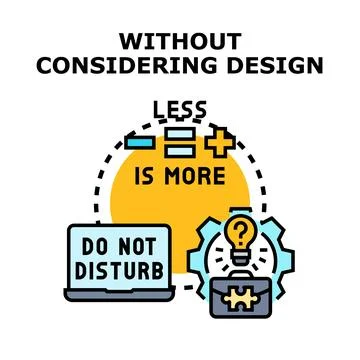 Without considering design concept vector illustration 스톡 일러스트