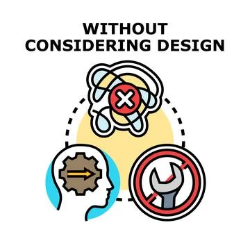 Without considering design concept vector illustration Stock Illustration