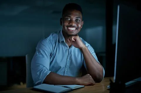 Without dedication, do you even love your job. Portrait of a young businessman Foto stock