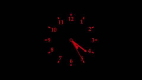 Without rim analog clock isolated animat... | Stock Video | Pond5