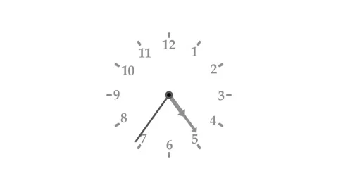Without rim analog clock isolated animat... | Stock Video | Pond5