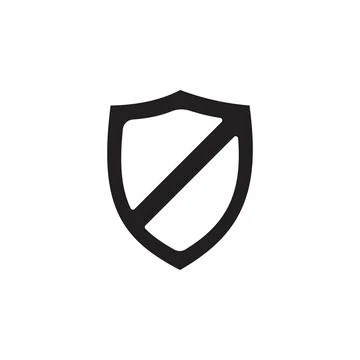 Without shield icon. Elements of cyber security icon. Premium quality graphic Illustrazione stock