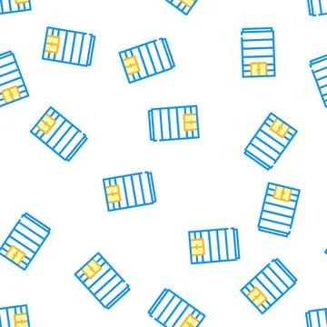 Without windows modern house vector seamless pattern Illustrazione stock