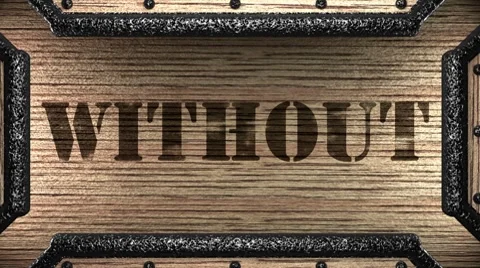 Without on wooden stamp Stock Footage 8832864