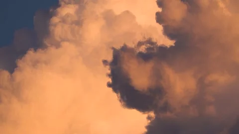 Witness the Beautiful Cloud Patterns that are showcased at Sunset, a remarkable Stock Footage 307698373