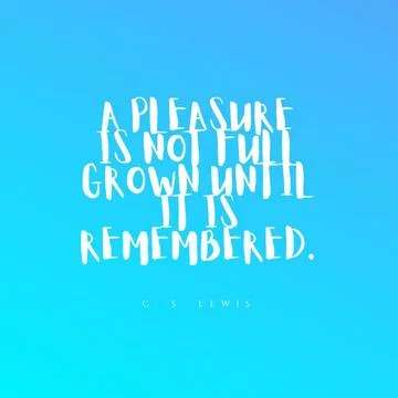 Witty quote about being complete with pleasure on a bright blue background Stock Illustration