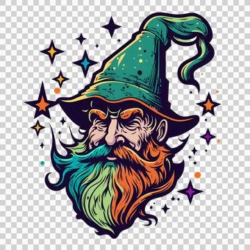 Wizard cartoon illustration Stock Illustration