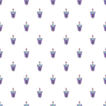 Wizard character repeated pattern for fantasy background Stock Illustration