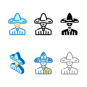 Wizard fantasy range character color icon vector Stock Illustration