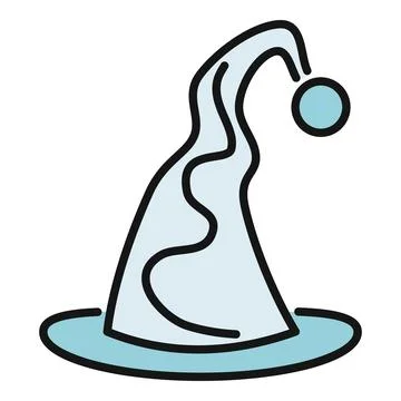 Wizard hat icon for magic or costume concept Stock Illustration