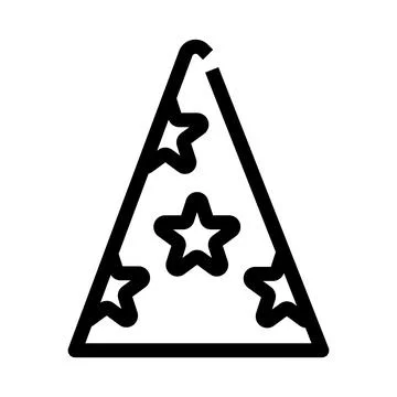 Wizard hat icon showing magic and fantasy concept Stock Illustration