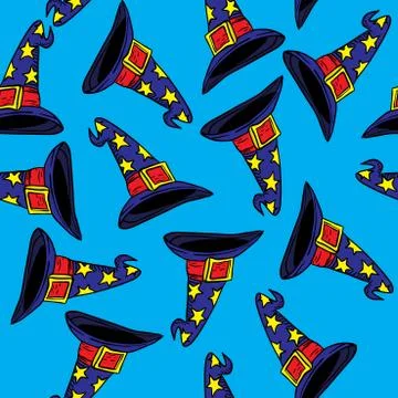 Wizard hat pattern Stock Illustration