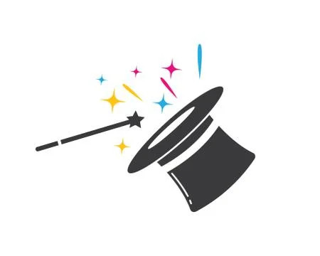 Wizard hat vector icon illustration design Illustrazione stock