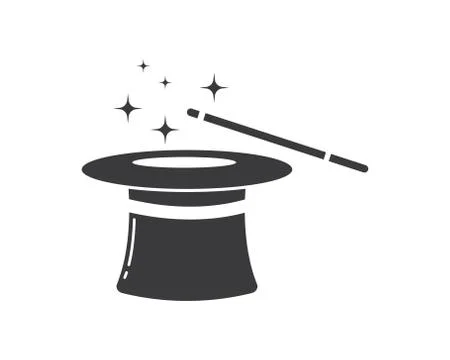 Wizard hat vector icon illustration design Stock-Illustration