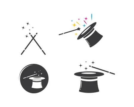 Wizard hat vector icon illustration design Stock-Illustration