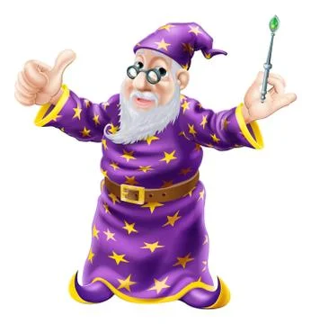 Wizard Illustration Stock Photos